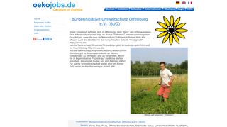 
                            9. Bürgerinitiative Umweltschutz Offenburg eV (BUO) - Oekojobs.de