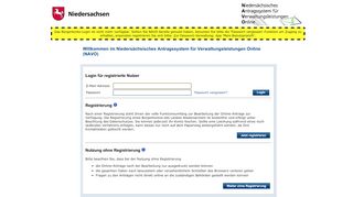 
                            12. Bürgerkonto Niedersachsen - Registrierung