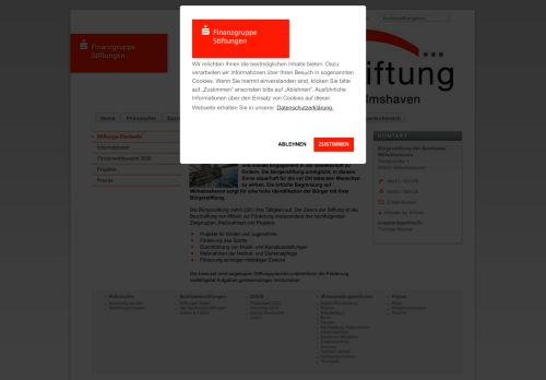 
                            10. Bürgerstiftung der Sparkasse Wilhelmshaven - Stiftungs-Startseite