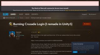 
                            4. Burning Crusade Login (I remade in Unity5) - World of Warcraft ...