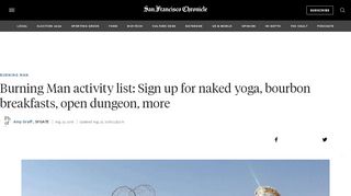 
                            12. Burning Man activity list: Sign up for naked yoga, bourbon breakfasts ...
