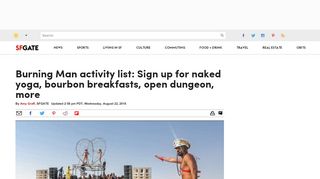 
                            8. Burning Man activity list: Sign up for naked yoga, bourbon ... - SFGate