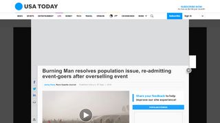 
                            6. Burning Man oversells event, asked to shut down entry - USA Today