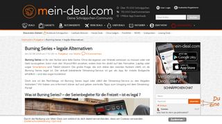 
                            13. Burning Series + legale Alternativen - Mein-Deal.com