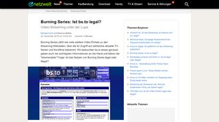 
                            4. Burning Series und seine Alternativen: Ist bs.to legal? - NETZWELT