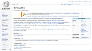 
                            13. Burning Shed - Wikipedia