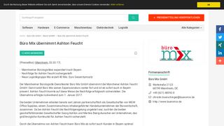 
                            8. Büro Mix übernimmt Ashton Feucht - Büro Mix GmbH - Pressemitteilung