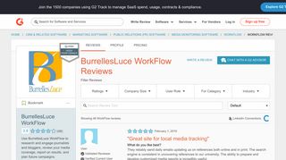 
                            7. BurrellesLuce WorkFlow Reviews 2019 | G2 Crowd