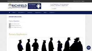 
                            3. Bursary Application - Richfield Graduate Institute of Technology