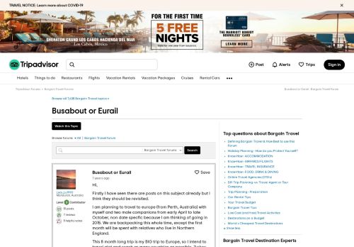 
                            9. Busabout or Eurail - Bargain Travel Forum - TripAdvisor