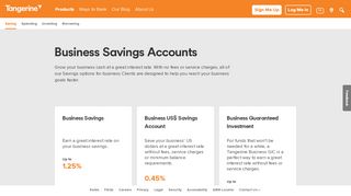 
                            2. Business Accounts | Tangerine