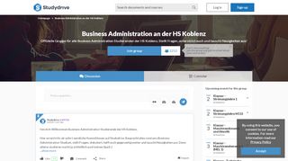 
                            10. Business Administration an der HS Koblenz - Studydrive