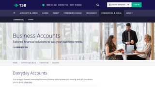 
                            5. Business Banking - Accounts | TSB Bank
