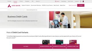 
                            4. Business Banking Debit Cards - Axis Bank