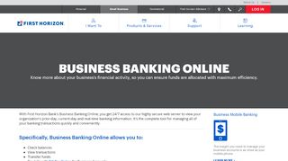 
                            13. Business Banking Online - First Tennessee Bank