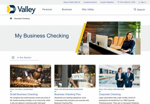 
                            3. Business Checking - Valley National Bank
