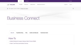 
                            3. Business Connect | Help | TELUS Business