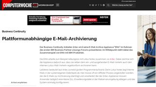 
                            12. Business Continuity : Plattformunabhängige E-Mail-Archivierung ...