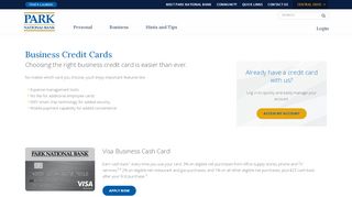 
                            9. Business Credit Cards - Park National Bank