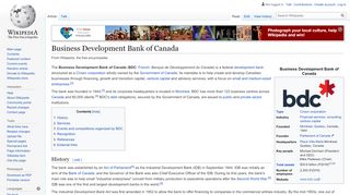 
                            7. Business Development Bank of Canada - Wikipedia