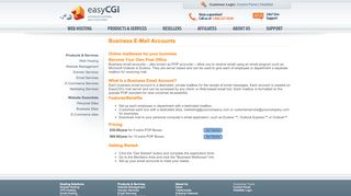 
                            4. Business E-Mail Accounts - EasyCGI