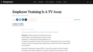 
                            6. business - Employee Training Is A TV Away - Entrepreneur