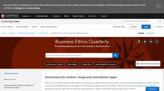 
                            8. Business Ethics Quarterly - Cambridge University Press