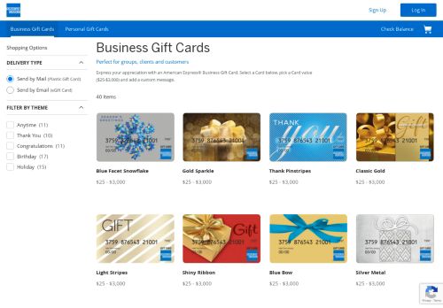 
                            6. Business Gift Cards - AMEX Gift Card