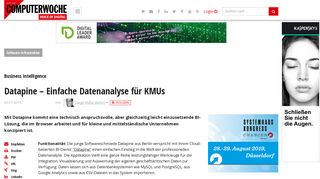 
                            3. Business Intelligence: Datapine – Einfache Datenanalyse für KMUs ...