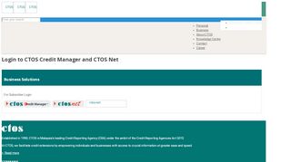 
                            4. Business Login - CTOS - Credit Manager and CTOS Net