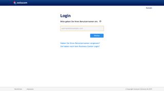 
                            1. Business Login - Effettuare login - Swisscom