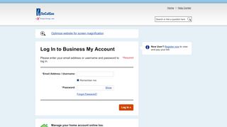 
                            4. Business My Account | SoCalGas: Log In to My Account