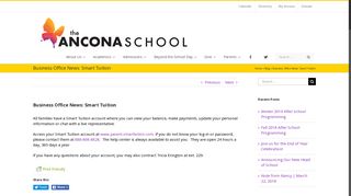 
                            12. Business Office News: Smart Tuition - The Ancona School