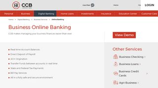
                            9. Business Online Banking | CCB Community Bank (Andalusia, AL)