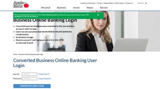 
                            3. Business Online Banking Login - Apple Bank