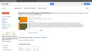 
                            11. Business Process Management Workshops: BPM 2010 International ...