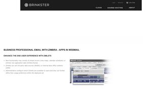 
                            2. Business Professional Email With Zimbra - Apps In Webmail - Brinkster