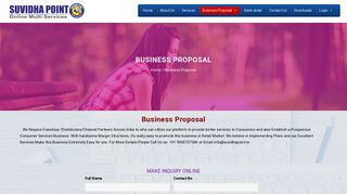 
                            12. Business Proposal – Suvidha Point