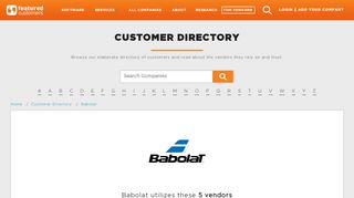 
                            11. Business Software used by Babolat - FeaturedCustomers