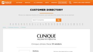 
                            11. Business Software used by Clinique - FeaturedCustomers