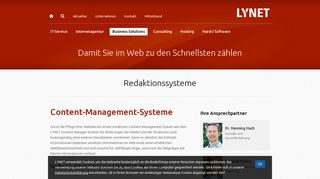 
                            8. Business Solutions: Redaktionssysteme - LYNET Kommunikation