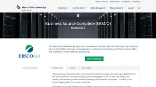 
                            8. Business Source Complete (EBSCO) - Online Library | Maastricht ...