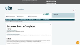 
                            11. Business Source Complete | UCN Biblioteket