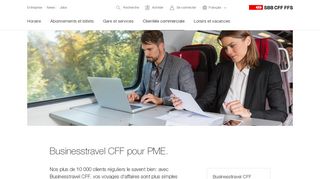 
                            8. Businesstravel CFF pour PME | CFF - SBB