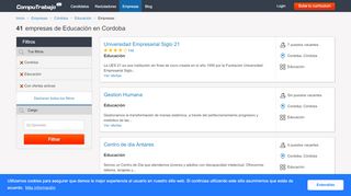
                            10. Búsqueda por empresa de Educación en Córdoba en Cordoba activas