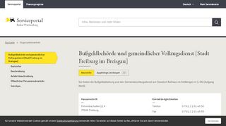 
                            5. Bußgeldbehörde und gemeindlicher Vollzugsdienst [Stadt Freiburg im ...