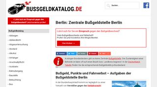 
                            9. Bußgeldstelle Berlin – Verkehrsverstöße in der ... - Bussgeldkatalog.de