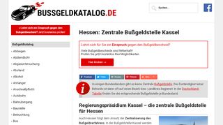 
                            10. Bußgeldstelle Kassel – Verkehrsverstöße im Bundesland Hessen