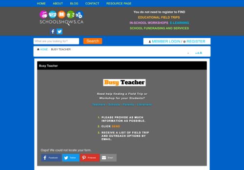 
                            12. Busy Teacher | School Resource Directory - SchoolShows.ca