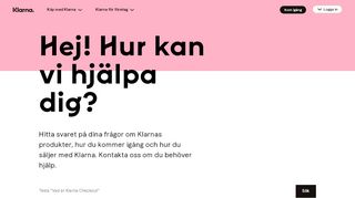 
                            11. Butikssupport - Klarna Sverige